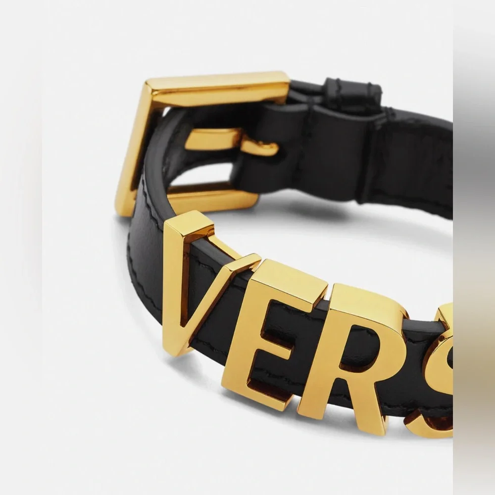 Versus Versace Black‎ Leather necklace